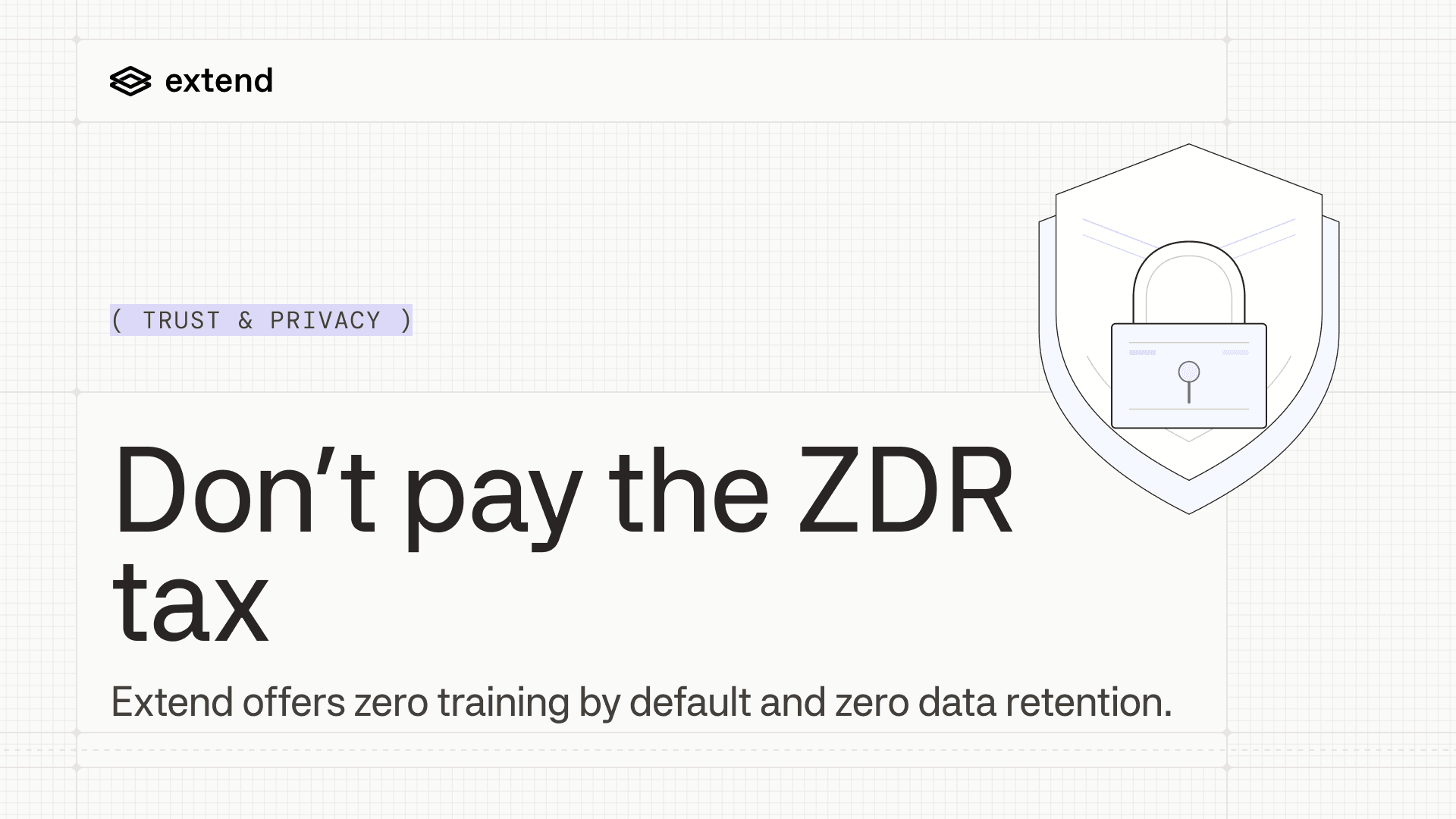 Don’t pay the ZDR tax