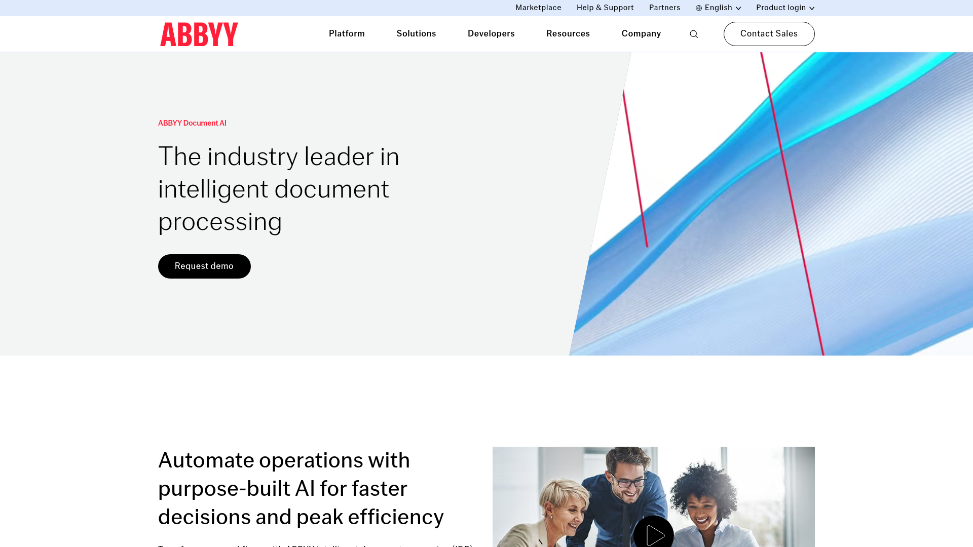 Screenshot of https://www.abbyy.com/document-ai/