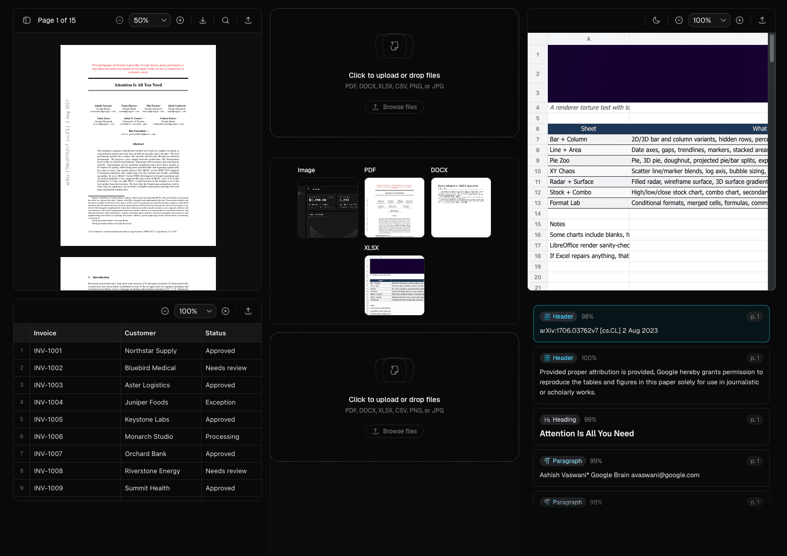 Document component previews